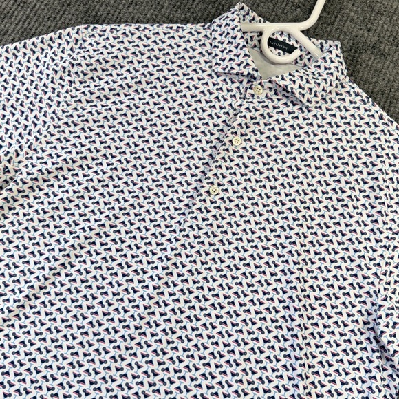 turtleson Other - Turtleson Polo Shirt Mens‎ Medium White Cocktail Graphic Golf Glenwood CC